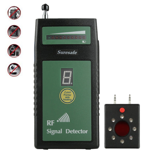 Suresafe SH-055U8LP Auto Threshold RF Signal Detector Camera Detector with 8 LEDs, Detection Frequency: 50 MHz-6.0 GHz, US/EU/UK Plug, AC 100-240V - Security by buy2fix | Online Shopping UK | buy2fix