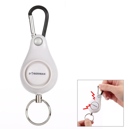 DOBERMAN Key-chain Personal Security Alarm Pull Ring Triggered Anti-attack Safety Emergency Alarm(White) - Security by buy2fix | Online Shopping UK | buy2fix