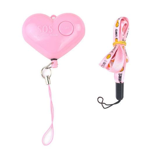 Heart Style Emergency Personal Alarm Key Chain with SOS & LED Light for Women / Kids / Girls / Superior, Random Color Delivery - Security by buy2fix | Online Shopping UK | buy2fix