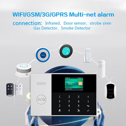 PG-105-GSM GSM/GPRS + WiFi Intelligent Alarm System with Touch Keypad & LCD Screen & RFID function - Security by buy2fix | Online Shopping UK | buy2fix