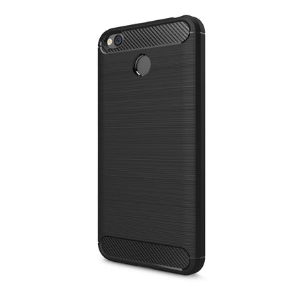 For Xiaomi  Redmi 4X  Brushed Carbon Fiber Texture Shockproof TPU Protective Cover Case (Black) - Xiaomi Accessories by buy2fix | Online Shopping UK | buy2fix