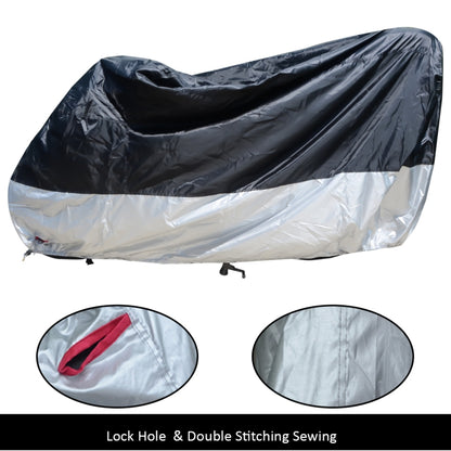 210D Oxford Cloth Motorcycle Electric Car Rainproof Dust-proof Cover, Size: XL (Black Silver) - Raincoat by buy2fix | Online Shopping UK | buy2fix