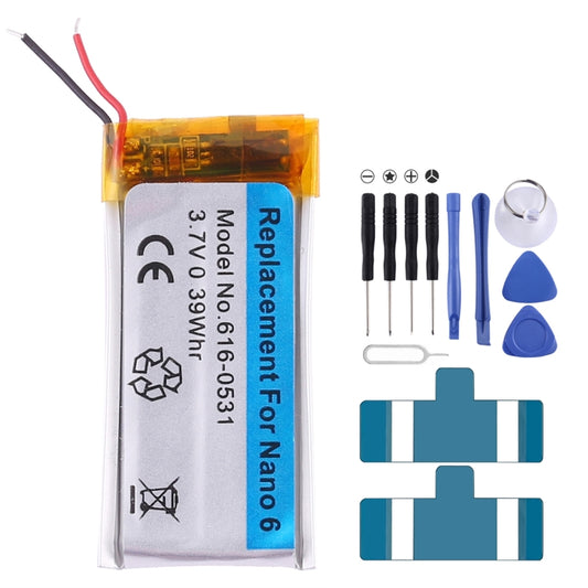 3.7V 0.39Whr For iPod nano 6 Rechargeable Replacement Li-polymer Battery - For iPad & iPod Series by buy2fix | Online Shopping UK | buy2fix
