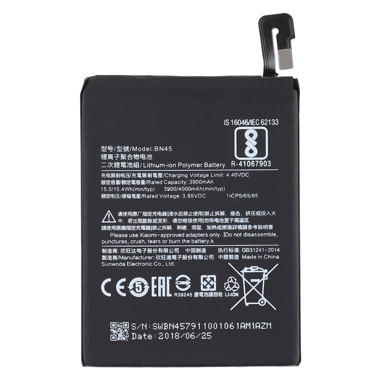 3900mAh BN45 for Xiaomi Redmi Note 5 Li-Polymer Battery - For Xiaomi by buy2fix | Online Shopping UK | buy2fix