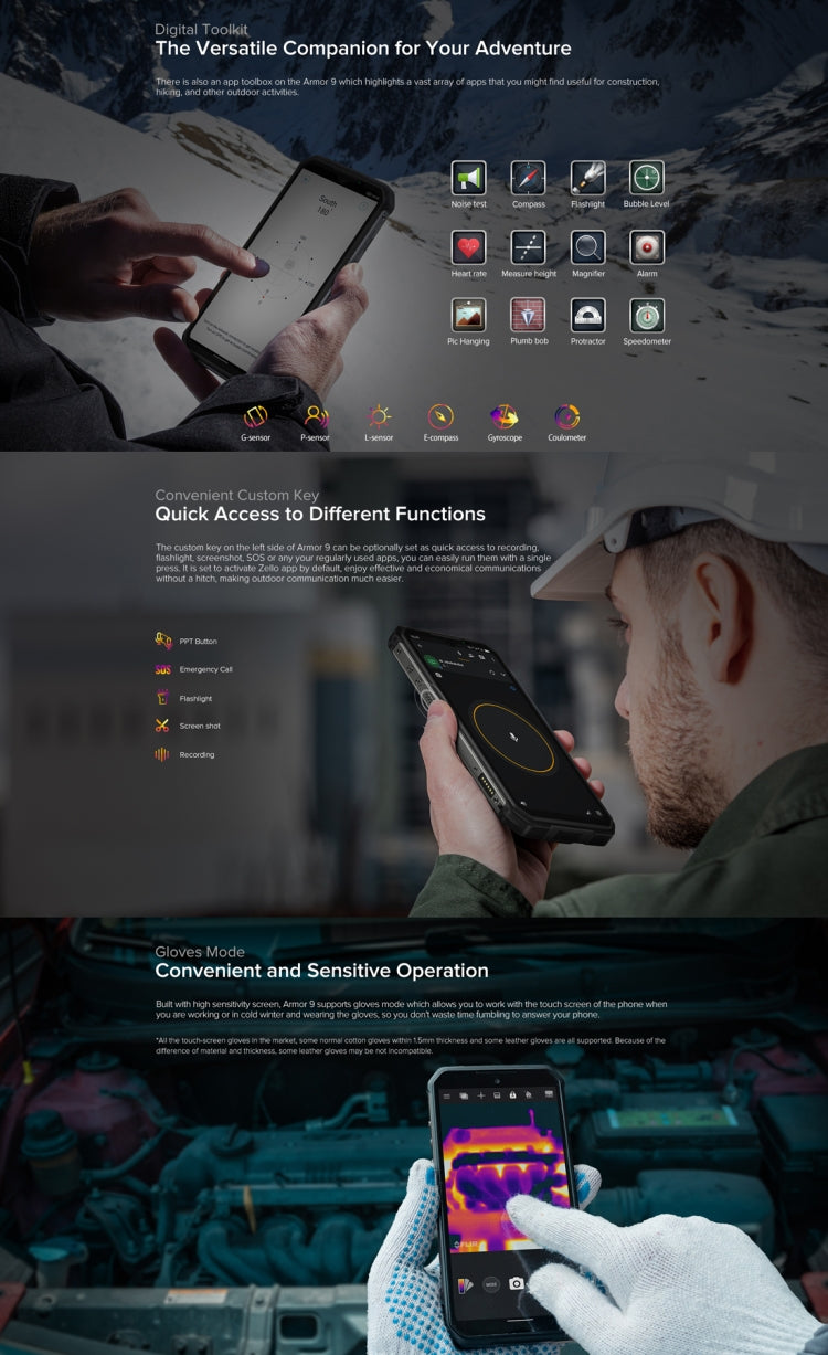 Ulefone Armor 9 Rugged Phone, Thermal Imaging Camera, 8GB+128GB - Ulefone by Ulefone | Online Shopping UK | buy2fix
