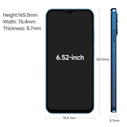 [HK Warehouse] Ulefone Note 16 Pro, 4GB+128GB, Dual Back Cameras, Face ID & Side Fingerprint Identification, 4400mAh Battery, 6.52 inch Android 13 Unisoc T606 Octa Core up to 1.6GHz, Network: 4G, Dual SIM, OTG (Blue) - Ulefone by Ulefone | Online Shopping UK | buy2fix