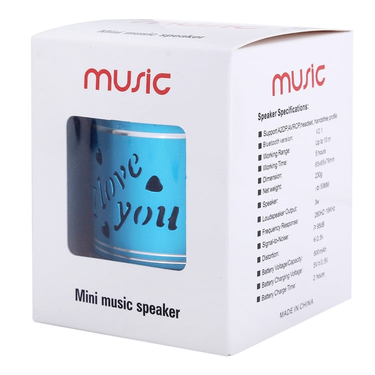 A9L Mini Portable Bluetooth Stereo Speaker with RGB LED Light, Built-in MIC, Support Hands-free Calls & TF Card & AUX(Blue) - Mini Speaker by buy2fix | Online Shopping UK | buy2fix