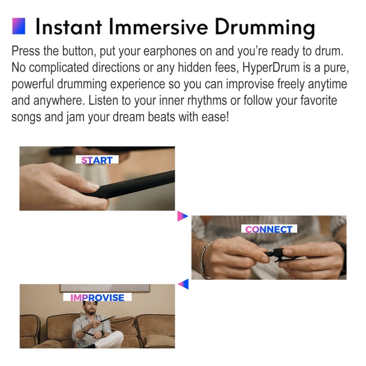 Hyperdrum Somatosensory Virtual Drum Kit Smart Portable Musical Instrument (Black) - Percussion Instruments by buy2fix | Online Shopping UK | buy2fix