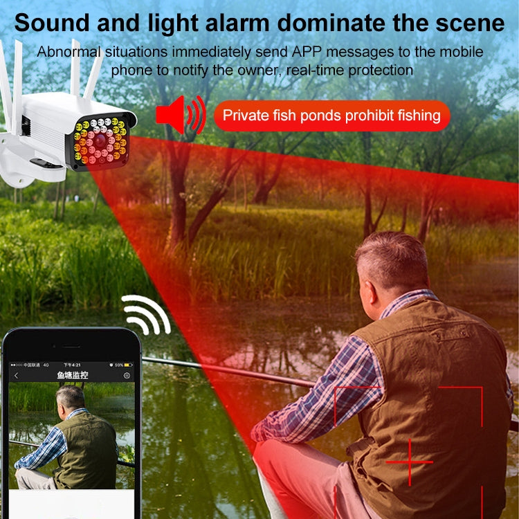 Difang DF-36Q Outdoor HD Surveillance IP Camera, Support Voice Intercom & Night Vision & Human Figure Detection & TF Card, WiFi + HD PTZ Rotation, AU Plug, UK Plug - Bullet Camera by Difang | Online Shopping UK | buy2fix