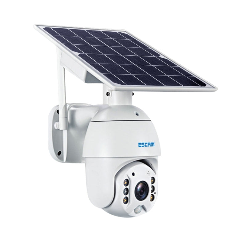 ESCAM QF280 HD 1080P IP66 Waterproof WiFi Solar Panel PT IP Camera with Battery, Support Night Vision / Motion Detection / TF Card / Two Way Audio (White) - Security by ESCAM | Online Shopping UK | buy2fix