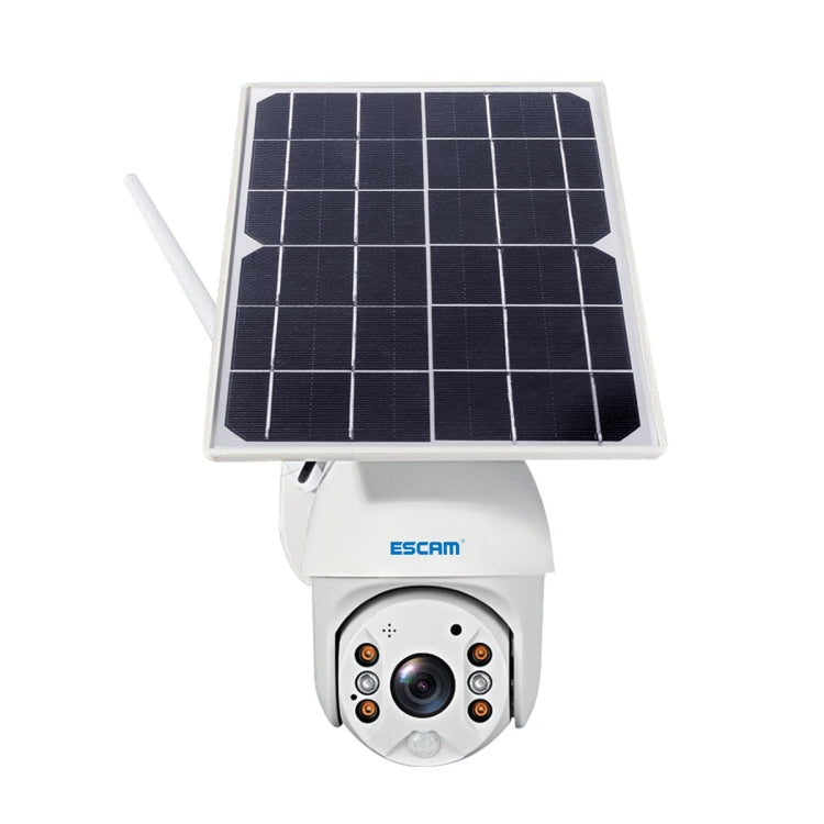ESCAM QF480 US Version HD 1080P IP66 Waterproof 4G Solar Panel PT IP Camera without Battery, Support Night Vision / Motion Detection / TF Card / Two Way Audio (White) - Security by ESCAM | Online Shopping UK | buy2fix