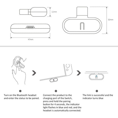 GuliKit GB1 Bluetooth Wireless Headset Receiver Adapter Audio Transmitter for NS Switch - Adapter by buy2fix | Online Shopping UK | buy2fix