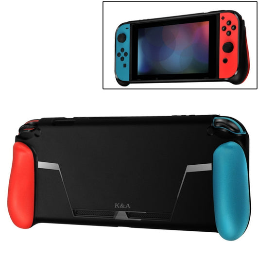 TPU Shell Handle Grip with Game Card Slot Anti-Shock Cover Silicone Case for Nintendo Switch, with Logo - Cases by buy2fix | Online Shopping UK | buy2fix