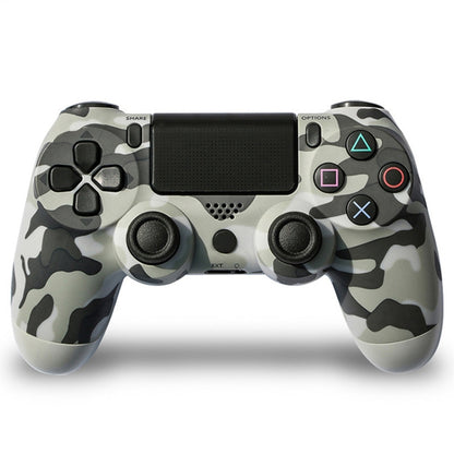 Camouflage Wireless Bluetooth Game Handle Controller with Lamp for PS4, US Version(Grey) - Gamepads by buy2fix | Online Shopping UK | buy2fix