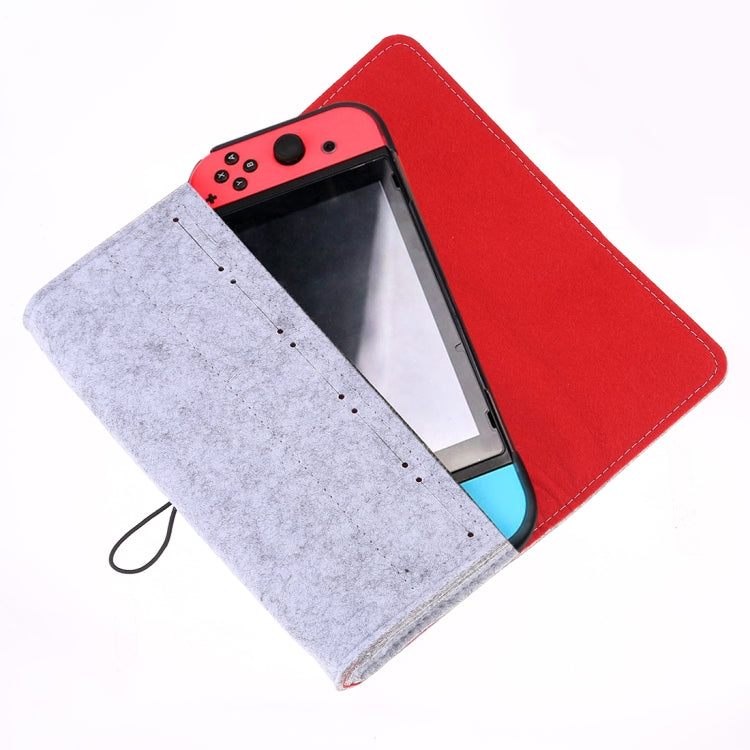 Portable Soft Felt Handbag Storage Protective Bag for Nintendo Switch(Light Grey) - Bags by buy2fix | Online Shopping UK | buy2fix