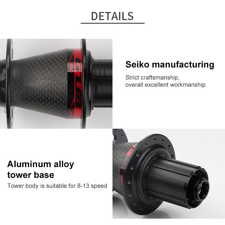 GUB 1421 Carbon Fiber Disc Bike Hub - Bicycle Brake Parts by GUB | Online Shopping UK | buy2fix