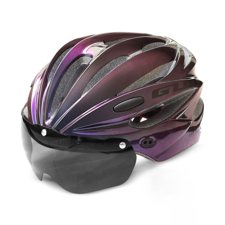 GUB K80 Plus Bike Helmet With Visor And Goggles(Gradient Purple) - Protective Helmet & Masks by GUB | Online Shopping UK | buy2fix