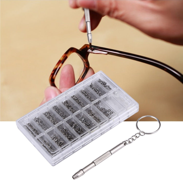 1000 PCS Watch Sunglass Spectacles Screws Nut Repair Kit With a Screwdriver - Home & Garden by buy2fix | Online Shopping UK | buy2fix