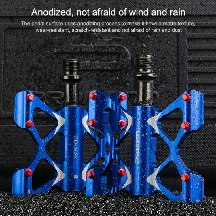 PROMEND PD-M56 1 Pair Mountain Bicycle Aluminum Alloy 3-Bearings Pedals (Blue) - Outdoor & Sports by PROMEND | Online Shopping UK | buy2fix