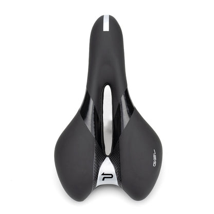 PROMEND SD-567 Hollow Breathable Silicone Racing Bicycle Saddle(Black White) - Bicycle Saddle by PROMEND | Online Shopping UK | buy2fix