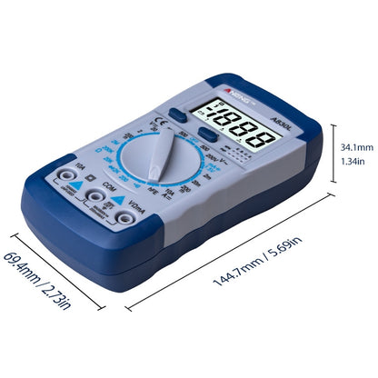 ANENG A830L Handheld Multimeter Household Electrical Instrument(Blue Yellow) - Current & Voltage Tester by ANENG | Online Shopping UK | buy2fix