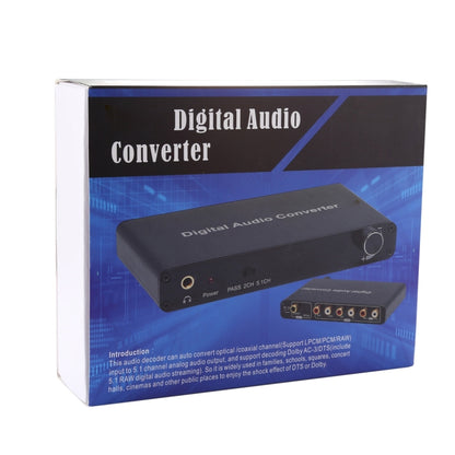 2CH Digital Audio Decoder Converter with Optical Toslink SPDIF Coaxial for Home Theater / PS4 / PS3 / XBOX360, Support Volume Control, AC-3, DTS -  by buy2fix | Online Shopping UK | buy2fix