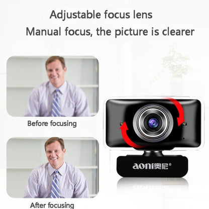 aoni C11 720P 150-degree Wide-angle Manual Focus HD Computer Camera with Microphone - HD Camera by buy2fix | Online Shopping UK | buy2fix