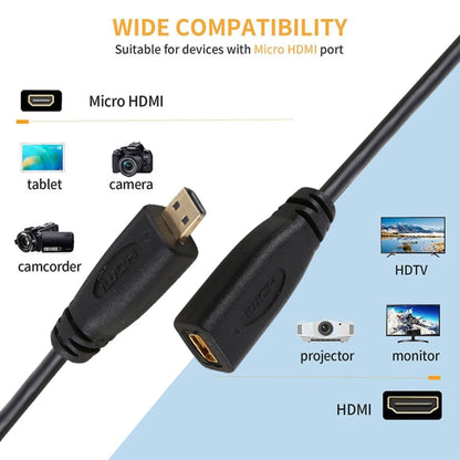 30cm 1080P Micro HDMI Female to Male Gold-plated Connector Adapter Cable - Computer & Networking by buy2fix | Online Shopping UK | buy2fix