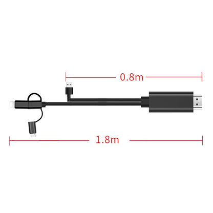 OT-7537S 3 in 1 1080P Mobile HD Screen Player HDTV Cable - Wireless Display Dongle by buy2fix | Online Shopping UK | buy2fix