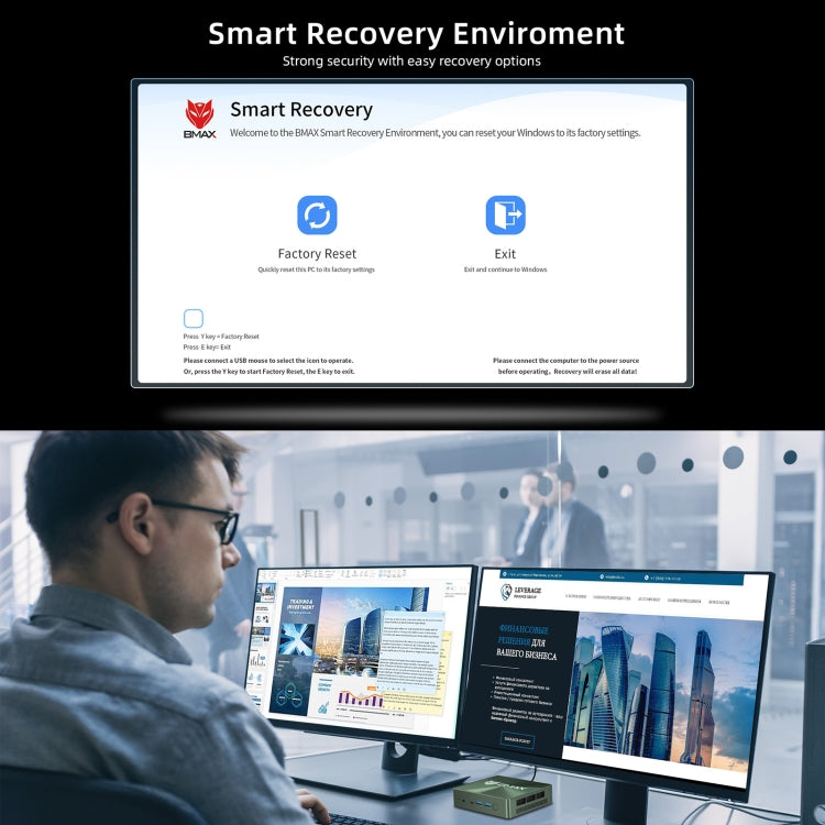 BMAX B6 Plus Windows 11 Mini PC, 12GB+512GB, Intel Core i3-1000NG4, Support HDMI / RJ45, US Plug - Windows Mini PCs by BMAX | Online Shopping UK | buy2fix