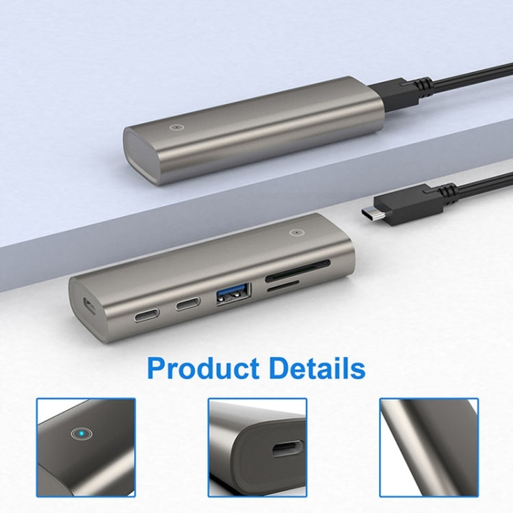 Rocketek HC463 USB3.1 Gen2  to Type-C 3.1 + USB 3.1 + SD / TF 6 in 1 HUB Adapter - Computer & Networking by ROCKETEK | Online Shopping UK | buy2fix