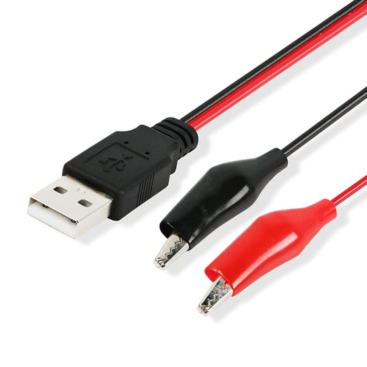 USB-A Male To 2 x Crocodile Clip Power Connection Extension Cable, Length: 0.5m - Security by buy2fix | Online Shopping UK | buy2fix