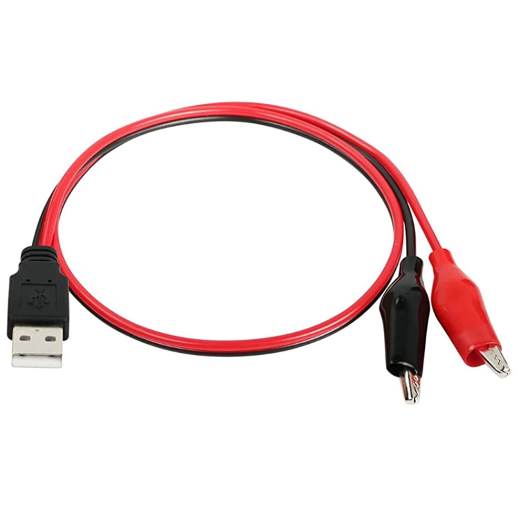 USB-A Male To 2 x Crocodile Clip Power Connection Extension Cable, Length: 0.5m - Security by buy2fix | Online Shopping UK | buy2fix