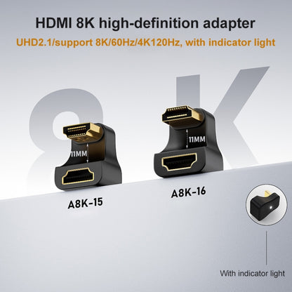 A8K-16 8K HDMI Male to HDMI Female U-bend Adapter - Adapter by buy2fix | Online Shopping UK | buy2fix