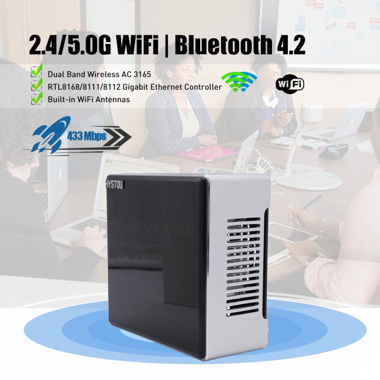 HYSTOU M5 Windows 7/8/10 / WES7/10/Linux System Mini PC, Intel Core i7-1165G7 Quad Core 8 Threads up to 4.7GHz, 16GB RAM+512GB SSD, EU Plug - Windows Mini PCs by HYSTOU | Online Shopping UK | buy2fix