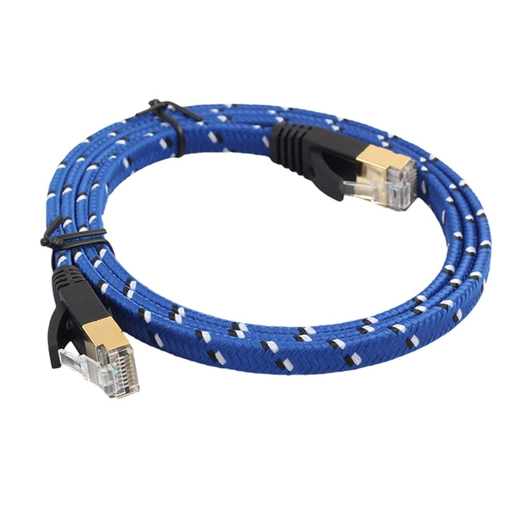 1m Gold Plated CAT-7 10 Gigabit Ethernet Ultra Flat Patch Cable for Modem Router LAN Network, Built with Shielded RJ45 Connector - Lan Cable and Tools by buy2fix | Online Shopping UK | buy2fix