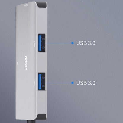 Onten 91882 5 In 1 USB3.0 x3 + SD + TF + CF Type-C / USB-C OTG Multi-function Card Reader - Computer & Networking by Onten | Online Shopping UK | buy2fix