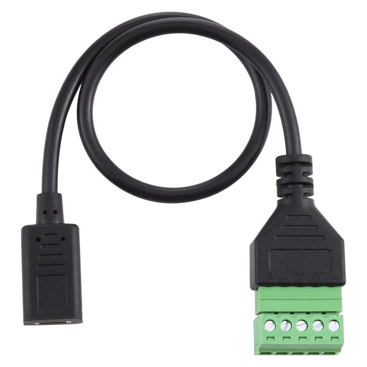 USB-C / Type-C Female to 5 Pin Pluggable Terminals Solder-free USB Connector Solderless Connection Adapter Cable, Length: 30cm - Computer & Networking by buy2fix | Online Shopping UK | buy2fix