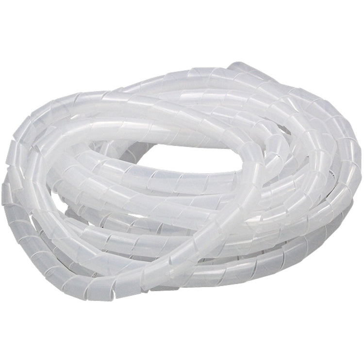 18m PE Spiral Pipes Wire Winding Organizer Tidy Tube, Nominal Diameter: 4mm(White) - Cable Ties & Organizers by buy2fix | Online Shopping UK | buy2fix