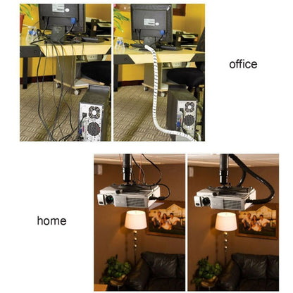 11m PE Spiral Pipes Wire Winding Organizer Tidy Tube, Nominal Diameter: 8mm(White) - Computer & Networking by buy2fix | Online Shopping UK | buy2fix