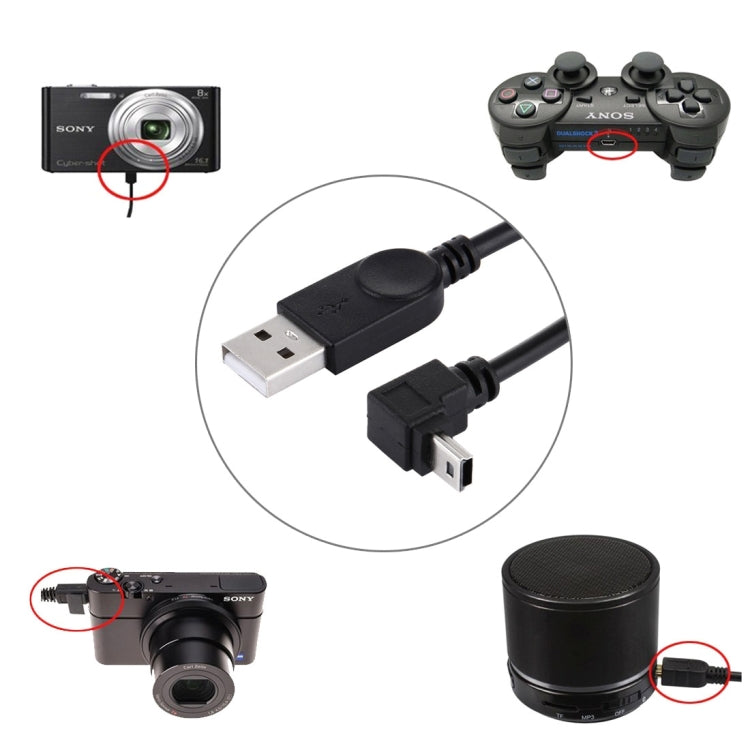 90 Degree Angle Elbow Mini USB to USB Data / Charging Cable, Length: 28cm -  by buy2fix | Online Shopping UK | buy2fix