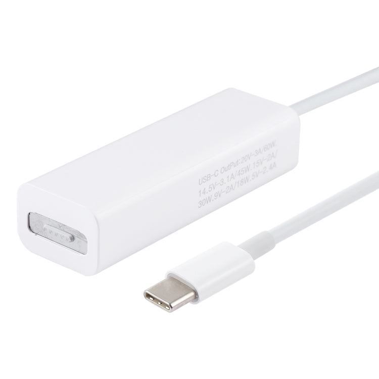 AnyWatt 5 Pin MagSafe 2 Magnetic T-Tip Female to USB-C / Type-C Male Charge Adapter Converter for MacBook Pro(White) - Apple Accessories by buy2fix | Online Shopping UK | buy2fix