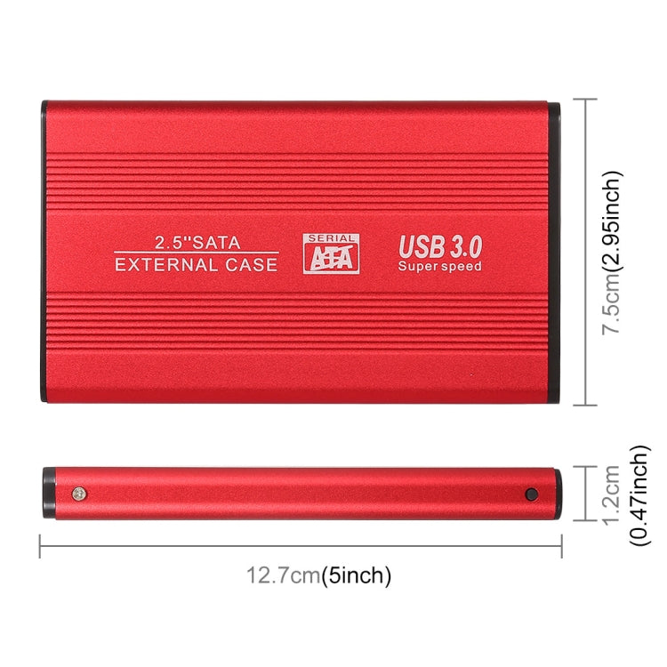 Richwell SATA R2-SATA-250GB 250GB 2.5 inch USB3.0 Super Speed Interface Mobile Hard Disk Drive(Red) - External Hard Drives by buy2fix | Online Shopping UK | buy2fix