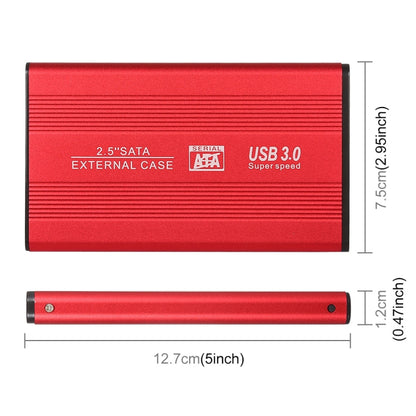 Richwell SATA R2-SATA-250GB 250GB 2.5 inch USB3.0 Super Speed Interface Mobile Hard Disk Drive(Red) - External Hard Drives by buy2fix | Online Shopping UK | buy2fix