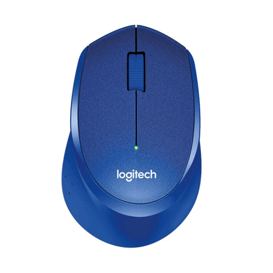 Logitech M330 Wireless Optical Mute Mouse with Micro USB Receiver (Blue) - Wireless Mice by Logitech | Online Shopping UK | buy2fix