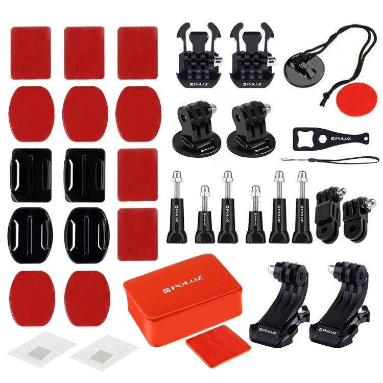 PULUZ 53 in 1 Accessories Total Ultimate Combo Kits (Chest Strap + Suction Cup Mount + 3-Way Pivot Arms + J-Hook Buckle + Wrist Strap + Helmet Strap + Extendable Monopod + Surface Mounts + Tripod Adap ... /3 /2 /1, DJI Osmo Action and Other Action Cameras - DJI & GoPro Accessories by PULUZ | Online Shopping UK | buy2fix