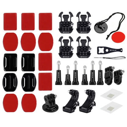 PULUZ 45 in 1 Accessories Ultimate Combo Kits with Camouflage EVA Case (Chest Strap + Suction Cup Mount + 3-Way Pivot Arms + J-Hook Buckle + Wrist Strap + Helmet Strap + Surface Mounts + Tripod Adapte ... /3 /2 /1, DJI Osmo Action and Other Action Cameras - DJI & GoPro Accessories by PULUZ | Online Shopping UK | buy2fix