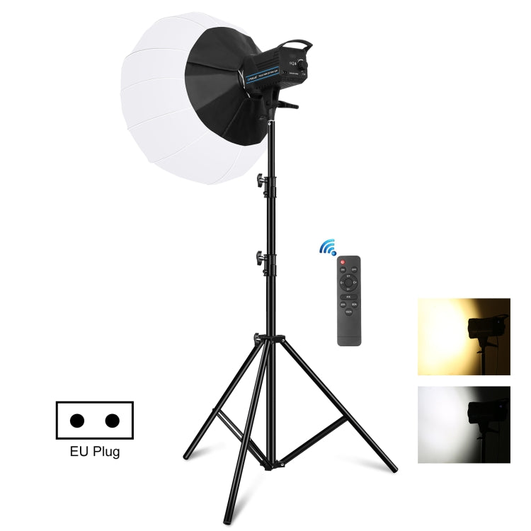 PULUZ 220V 120W Studio Video Light + 2.8m Light Holder + 65cm Foldable Lantern Softbox Photography Kit(EU Plug) - Shoe Mount Flashes by PULUZ | Online Shopping UK | buy2fix