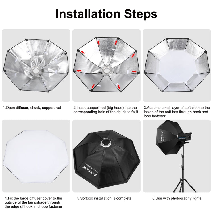 PULUZ 150W 3200K-5600K Photo Studio Strobe Flash Light Kit with Softbox Reflector & Tripod(UK Plug) - Shoe Mount Flashes by PULUZ | Online Shopping UK | buy2fix