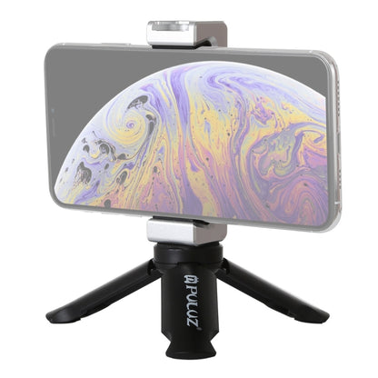 PULUZ Folding Plastic Tripod + Aluminum Alloy Clamp Bracket with Cold Shoe for iPhone, Galaxy, Huawei, Xiaomi, Sony, HTC, Google and other Smartphones - Desktop Holder by PULUZ | Online Shopping UK | buy2fix
